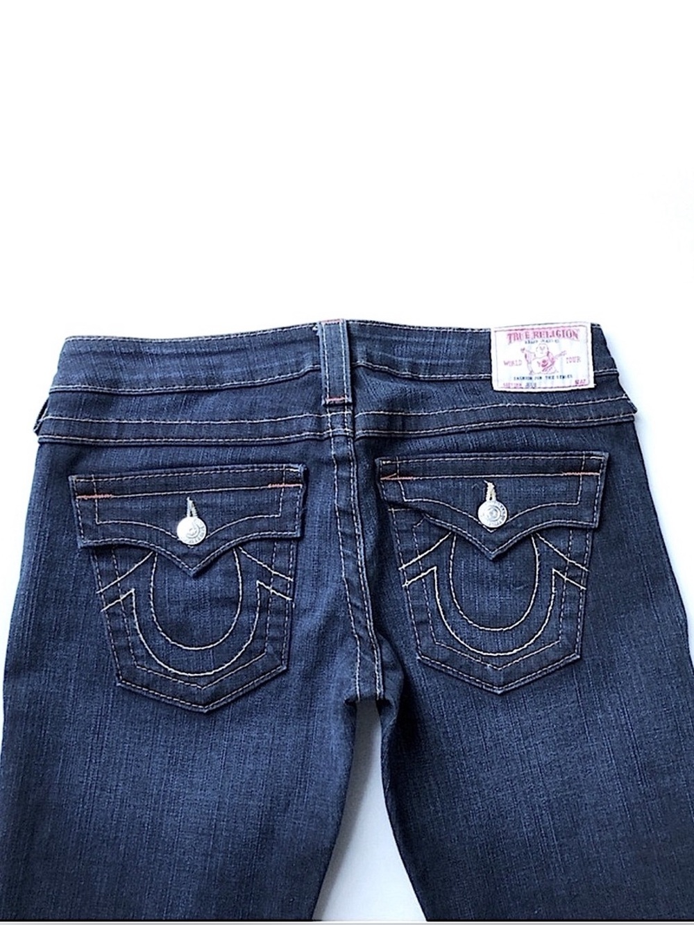 True Religion Dark Wash Julie Low Rise Skinny Jeans Vintage Size 28